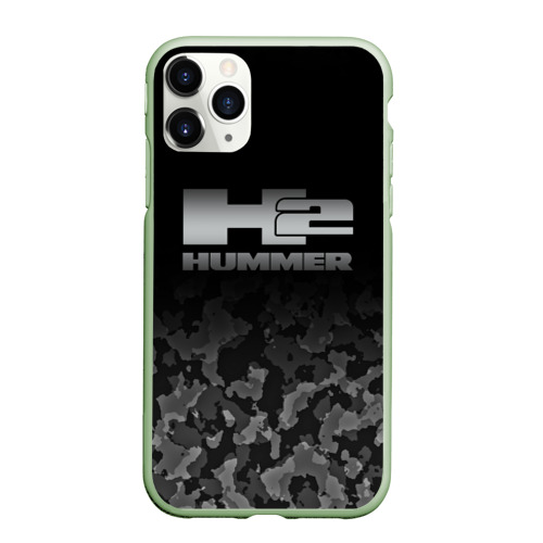 Чехол для iPhone 11 Pro матовый с принтом H2 | HUMMER LOGO, вид спереди #2