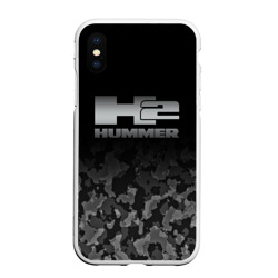 Чехол для iPhone XS Max матовый H2 Hummer logo