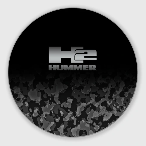 Круглый коврик для мышки H2 Hummer logo
