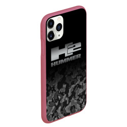 Чехол для iPhone 11 Pro Max матовый H2 Hummer logo - фото 2