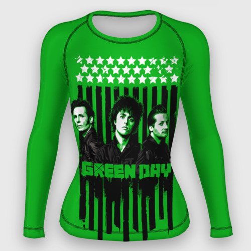 Женский рашгард 3D Green day is here, цвет 3D печать