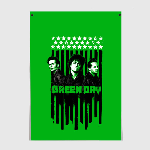 Постер с принтом Green day is here, вид спереди №1