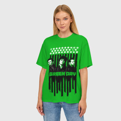 Женская футболка oversize 3D Green day is here - фото 2