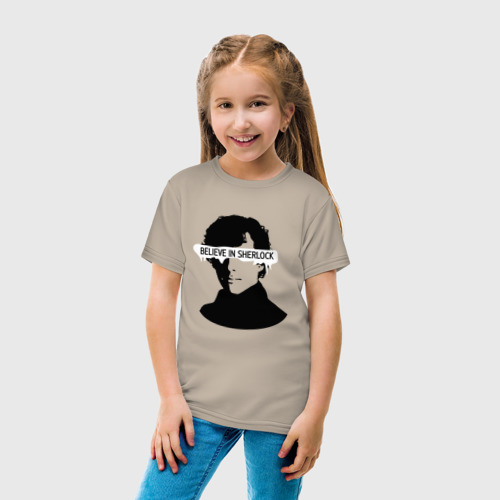Детская футболка хлопок с принтом Шерлок 2023, вид сбоку #3