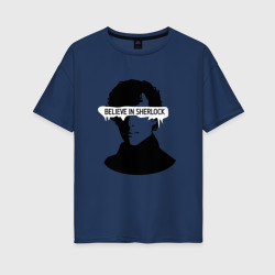 Женская футболка хлопок Oversize Шерлок 2023