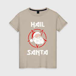 Женская футболка хлопок Hail Santa