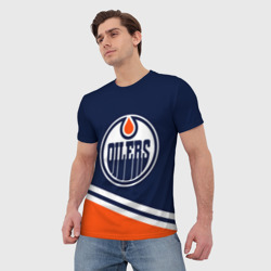 Мужская футболка 3D Edmonton Oilers Эдмонтон Ойлерз - фото 2