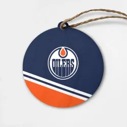 Деревянная игрушка круг Edmonton Oilers Эдмонтон Ойлерз
