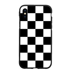 Чехол для iPhone XS Max матовый Шахматная доска паттерн