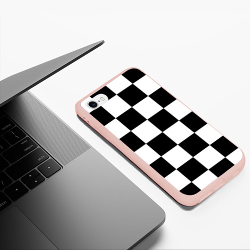Чехол для iPhone 6Plus/6S Plus матовый Шахматная доска паттерн - фото 5