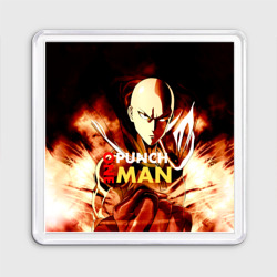 Магнит 55*55 Огненный Сайтама One Punch-Man