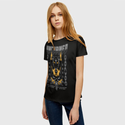 Женская футболка 3D Доберман-Пинчер - фото 2