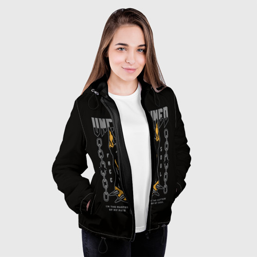 Женская куртка 3D Доберман-Пинчер, цвет черный - фото 4