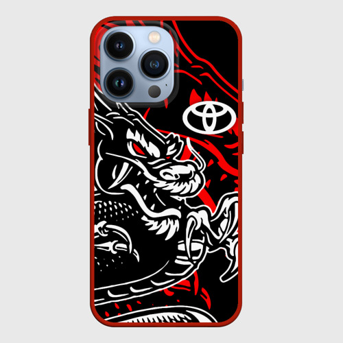 Чехол для iPhone 13 Pro Toyota dragon Тойота дракон, цвет красный