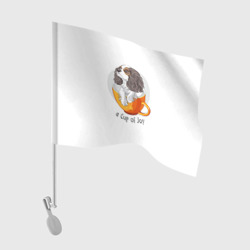 Флаг для автомобиля Кавалер Кинг Чарльз Спаниель