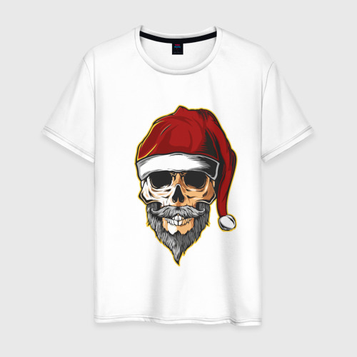 Мужская футболка хлопок Santa Skull