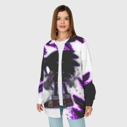 Женская рубашка oversize 3D Sonic Dark Соник - фото 2
