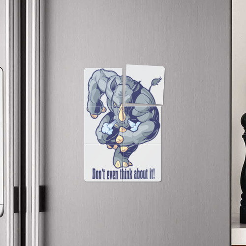 Магнитный плакат 2Х3 Даже и не думай - свирепый носорог - фото 4