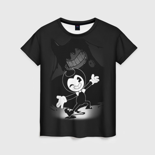 Женская футболка 3D с принтом BENDY - БЕНДИ ИГРА, вид спереди #2