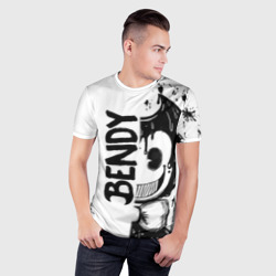 Мужская футболка 3D Slim Bendy - Бенди брызги краски - фото 2