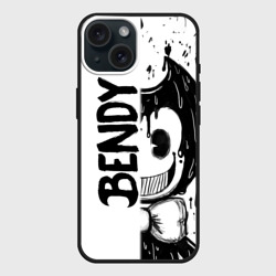 Чехол силиконовый для Apple iPhone 15 матовый Bendy - Бенди брызги краски