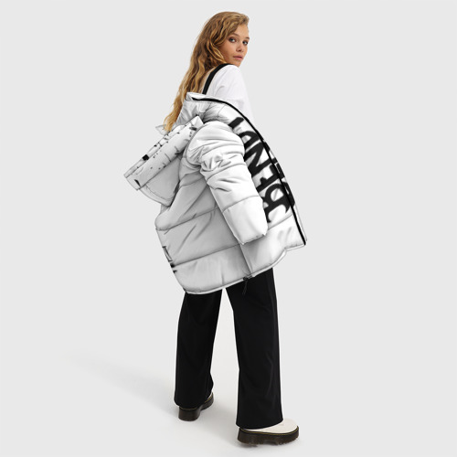 Женская зимняя куртка Oversize Bendy - Бенди брызги краски, цвет светло-серый - фото 5