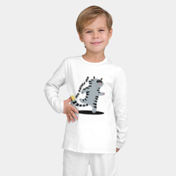 Детская пижама с лонгсливом хлопок Беги, Васька, беги - фото 2