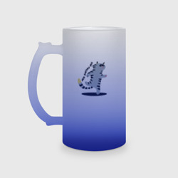 Кружка пивная матовое стекло Беги, Васька, беги