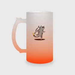 Кружка пивная матовое стекло Беги, Васька, беги