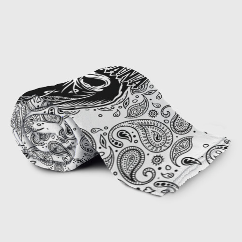 Плед 3D Bandana scull, цвет 3D (велсофт) - фото 2