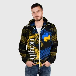 Мужская ветровка 3D Python питон змея - фото 2