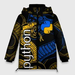 Женская зимняя куртка Oversize Python питон змея