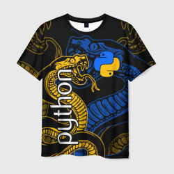 Мужская футболка 3D Python питон змея