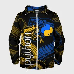 Мужская ветровка 3D Python питон змея