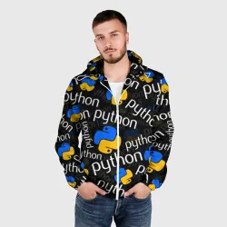 Мужская ветровка 3D Python Пайтон питон узор - фото 2