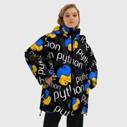 Женская зимняя куртка Oversize Python Пайтон питон узор - фото 2