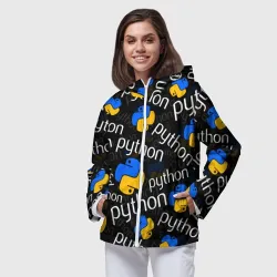 Женская ветровка 3D Python Пайтон питон узор - фото 2