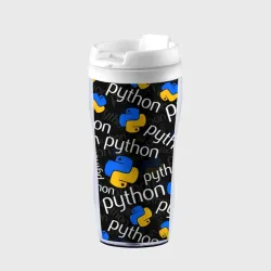 Термокружка-непроливайка Python Пайтон питон узор