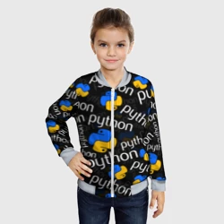 Детский бомбер 3D Python Пайтон питон узор - фото 2
