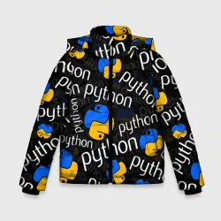Зимняя куртка для мальчиков 3D Python Пайтон питон узор
