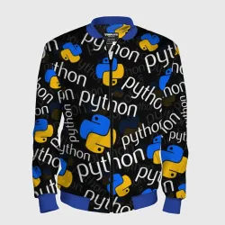 Мужской бомбер 3D Python Пайтон питон узор
