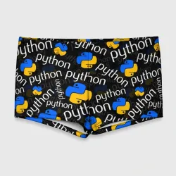 Мужские купальные плавки 3D Python Пайтон питон узор