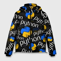 Мужская зимняя куртка 3D Python Пайтон питон узор