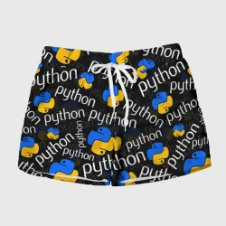 Женские шорты 3D Python Пайтон питон узор