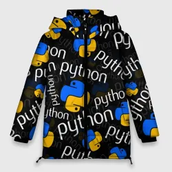 Женская зимняя куртка Oversize Python Пайтон питон узор