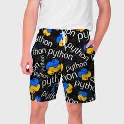 Мужские шорты 3D Python Пайтон питон узор