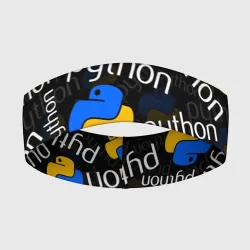Повязка на голову 3D Python Пайтон питон узор