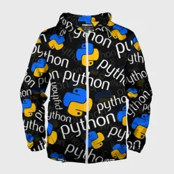 Мужская ветровка 3D Python Пайтон питон узор