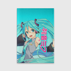 Обложка для паспорта матовая кожа Hatsune Miku Мику Хацунэ