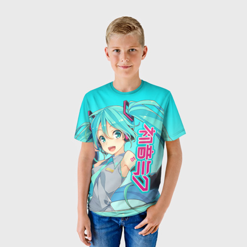 Детская футболка 3D Hatsune Miku Мику Хацунэ, цвет 3D печать - фото 3